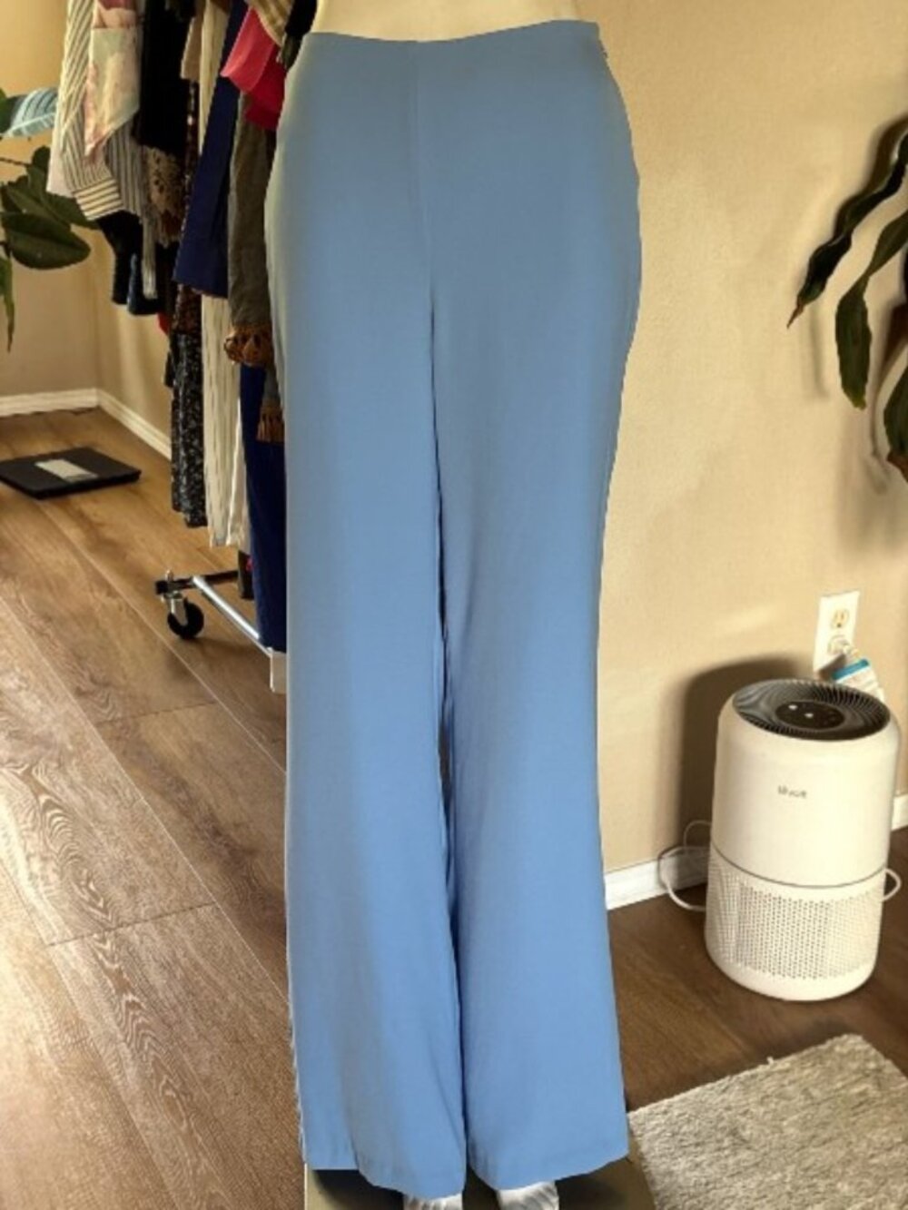 NWT Sachin & Babi Womens Bri Wide Leg Pants S 4 Gray Satin High Rise Trouser